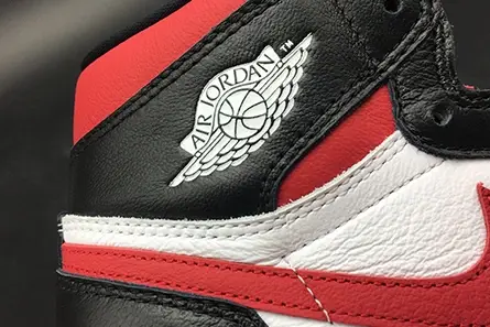 AIR JORDAN 1 BLACK WHITE GYM RED 555088-061 Durable 9036 