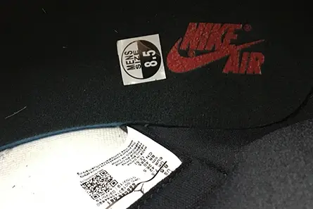 AIR JORDAN 1 BLACK WHITE GYM RED 555088-061 Durable 9036 