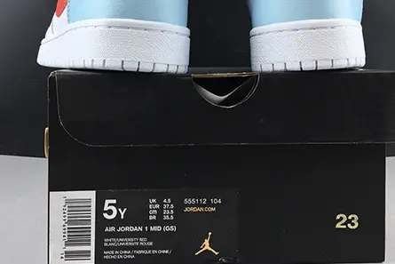 AIR JORDAN 1 MID (GS)-555112-104 EasyMatch 6824  AFAD1044