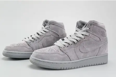 AIR JORDAN 1 RETRO HIGH BG (GS) wolf grey womens 705300-031 Efficient 9452 