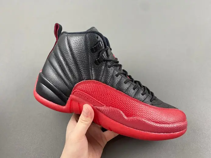 AIR JORDAN 12 “FLU GAME” Black Varsity Red mens 130690-002 EasyMatch 3296 
