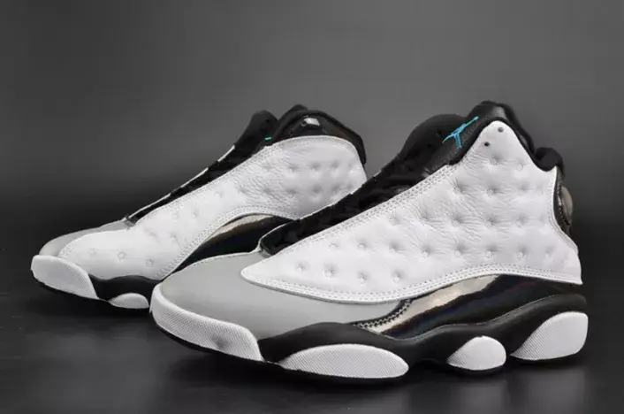 Affordable 5985 Air Jordan 13 Retro “Barons Hologram” white grey mens 414571-115 