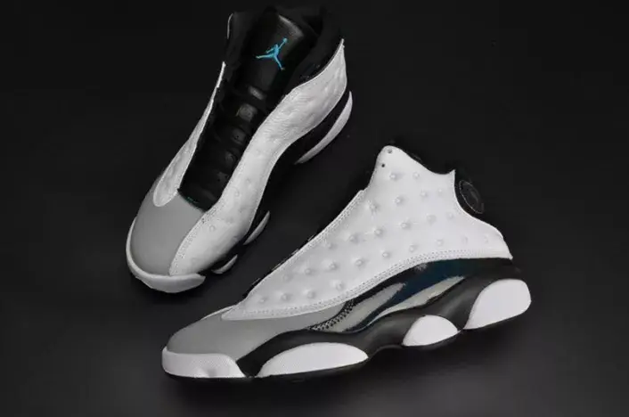 Affordable 5985 Air Jordan 13 Retro “Barons Hologram” white grey mens 414571-115 