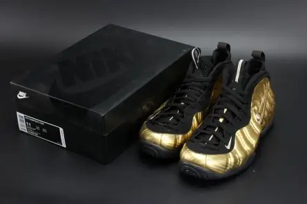 Air Foamposite Pro "Metallic Gold" Black mens 624041-701 Sleek 5462 