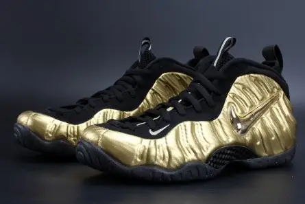 Air Foamposite Pro "Metallic Gold" Black mens 624041-701 Sleek 5462 