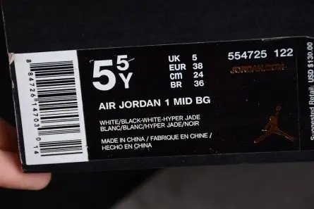 Air Jordan 1 Mid BG 'Hyper Jade' - Air Jordan - 554725-122 GoAnywhere 5920 
