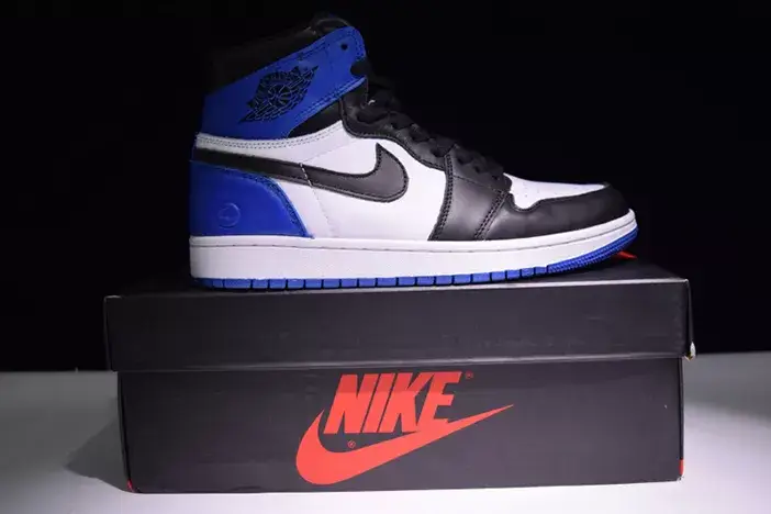 Air Jordan 1 Retro "Fragment" black sport royal-white mens 716371-040 Soft 2043 