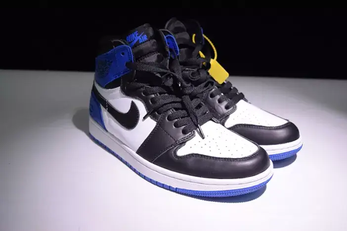 Air Jordan 1 Retro "Fragment" black sport royal-white mens 716371-040 Soft 2043 