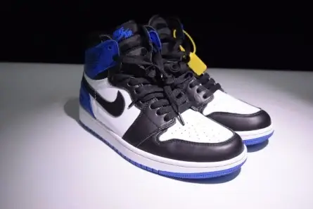 Air Jordan 1 Retro "Fragment" black sport royal-white mens 716371-040 Soft 2043 