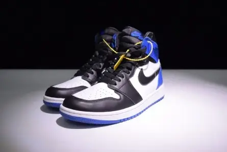 Air Jordan 1 Retro "Fragment" black sport royal-white mens 716371-040 Soft 2043 