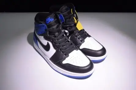 Air Jordan 1 Retro "Fragment" black sport royal-white mens 716371-040 Soft 2043 