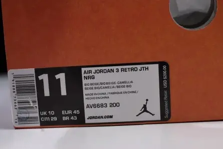 Air Jordan 3 JTH Bio Beige AV6683-200 AllSeason 2346 