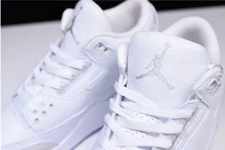 Air Jordan 3 Retro Triple White 136064-111 Lightweight 4277 