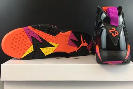 Air Jordan 7 WMNS Black Patent Leather 313358-006 Durable 717 