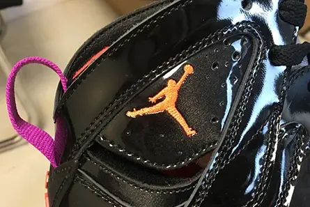 Air Jordan 7 WMNS Black Patent Leather 313358-006 Durable 717 