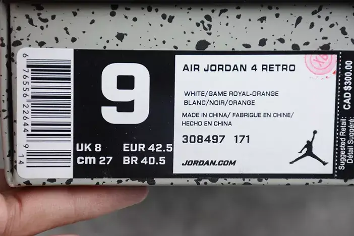 AllSeason 6606 Air Jordan 4 White Bright Crimson-Royal Blue 308497-171 