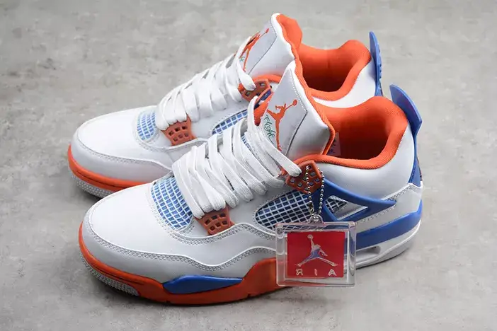AllSeason 6606 Air Jordan 4 White Bright Crimson-Royal Blue 308497-171 