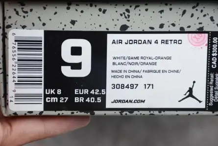 AllSeason 6606 Air Jordan 4 White Bright Crimson-Royal Blue 308497-171 