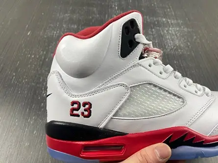 Bold 9417 Jordan 5 Retro Fire Red Black Tongue  136027-120 