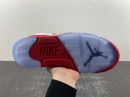 Bold 9417 Jordan 5 Retro Fire Red Black Tongue  136027-120 