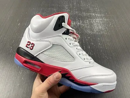 Bold 9417 Jordan 5 Retro Fire Red Black Tongue  136027-120 