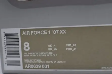 Breathable 8979 Air Force 1 '07 XX Oil Grey (W) - AR0639-001 