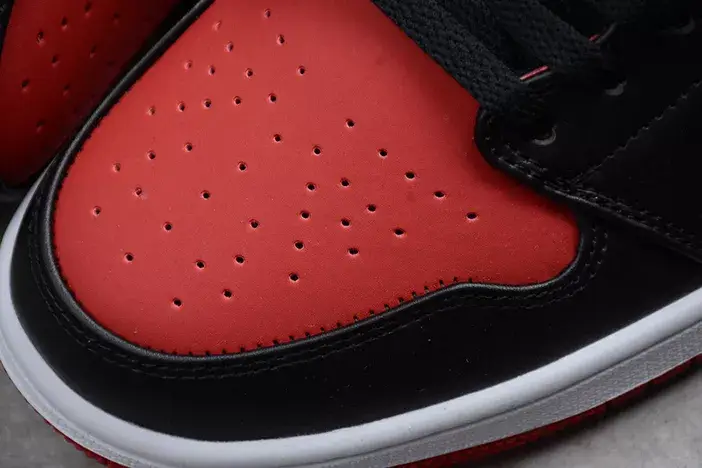 Comfortable 1545 Air Jordan 1 Mid Gym Red Black 554724-610 