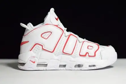 Comfortable 5439 Nike Air More Uptempo 96 White Varsity Red 921948-102 