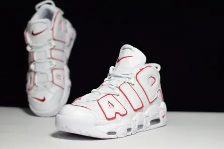 Comfortable 5439 Nike Air More Uptempo 96 White Varsity Red 921948-102 