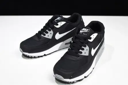 Comfortable 9173 Nike Air Max 90 Essential Black Grey White 616730-012 