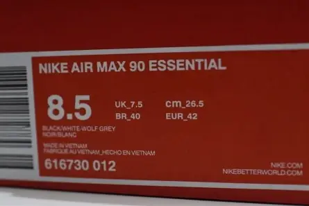 Comfortable 9173 Nike Air Max 90 Essential Black Grey White 616730-012 