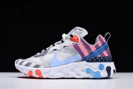Cozy 5502 Parra x Nike React Element 87 White Multi-Color AQ3057-100  BBCB683