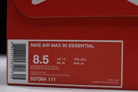 DailyWear 1499 Nike Air Max 90 Essential | White  537384-111 