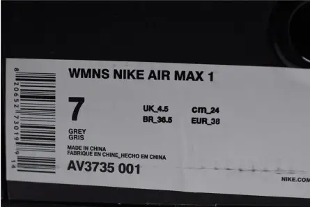 Durable 7783 Nike Air Max 1 Centre Pompidou Pack Grey AV3735-001 