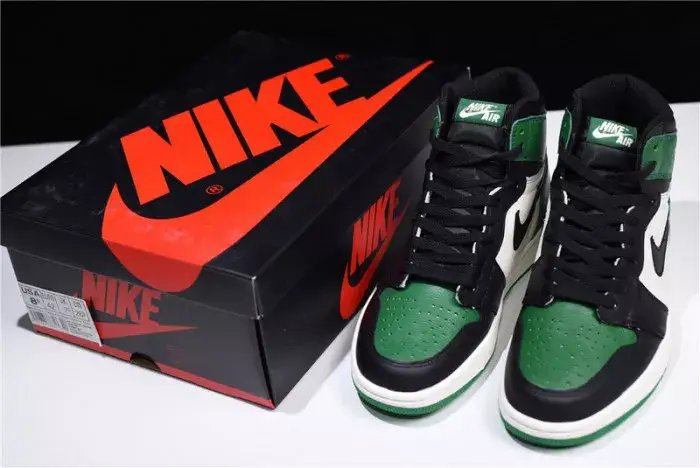 Elegant 1167 Air Jordan 1 High OG NRG Pine Green Sail-Black 555088-302 