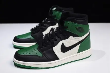 Elegant 1167 Air Jordan 1 High OG NRG Pine Green Sail-Black 555088-302 