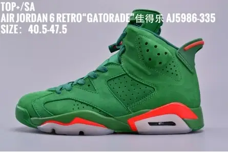 Fashionable 3803 Jordan 6 Retro Gatorade Green AJ5986-335 