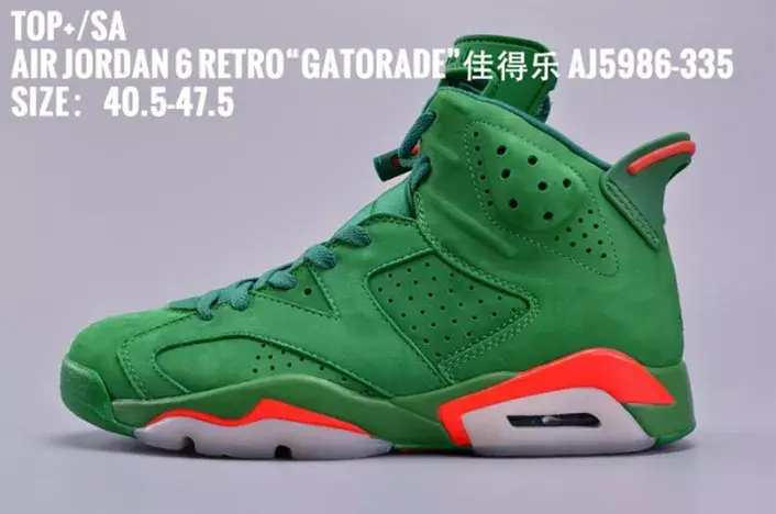 Fashionable 3803 Jordan 6 Retro Gatorade Green AJ5986-335 