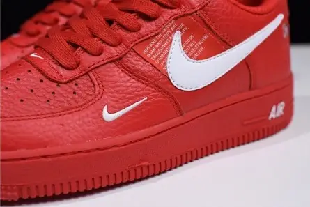 Functional 3543 Nike Air Force 1 '07 LV8 Utility Red White AJ7747-600 