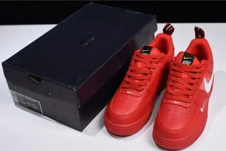 Functional 3543 Nike Air Force 1 '07 LV8 Utility Red White AJ7747-600 