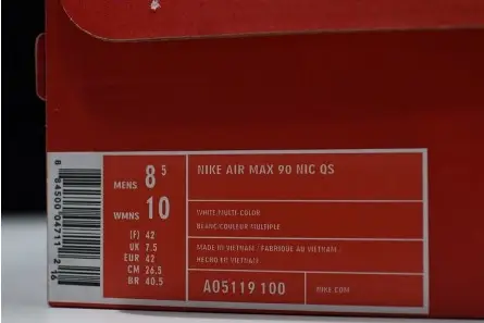GoodFit 8921 NIKE AIR MAX 90 NIC QS "INTERNATIONAL FLAG PACK"  A05119-100 