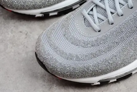 IKE AIR MAX 97 "SWAROVSKI" CRYSTAL SILVER BULLET 927508-002 Unique 9217 