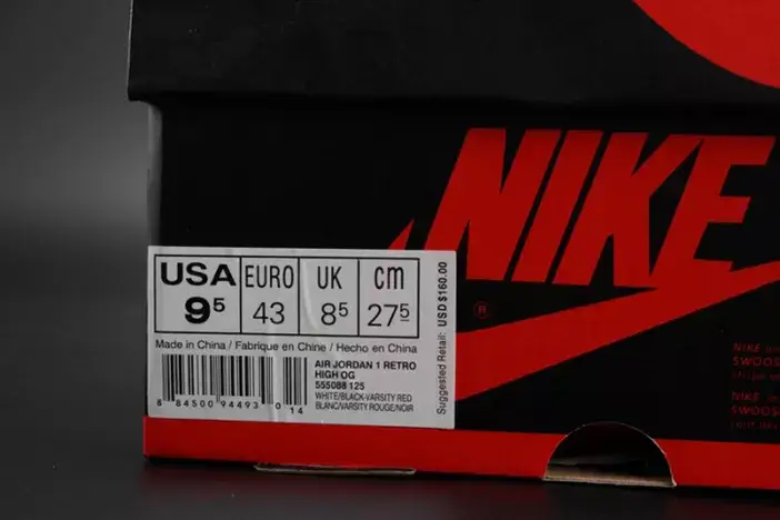 Jordan 1 Retro Black Toe 555088-125 Comfortable 5888 