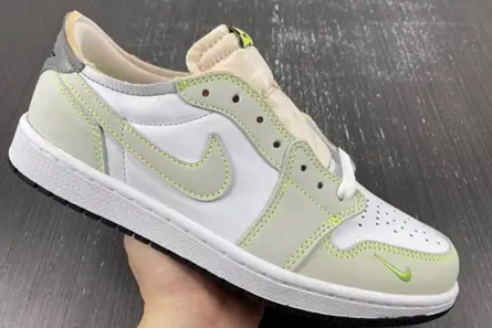 Jordan 1 Retro Low White Ghost Green Black  DM7837-103 HighQuality 4181 