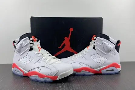 Jordan 6 Retro Infrared White  384664-123 TopPick 4907 