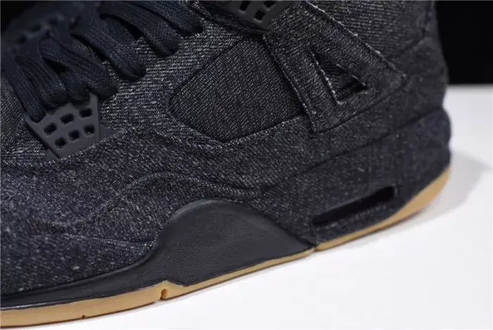 Levi's x Air Jordan 4 'black' AO2571-001 Breathable 8928 