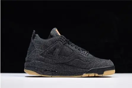 Levi's x Air Jordan 4 'black' AO2571-001 Breathable 8928 