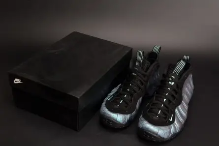 Lightweight 6999 Nike Air Foamposite One PRM "Abalone" Black Aurora Green mens 575420-009 