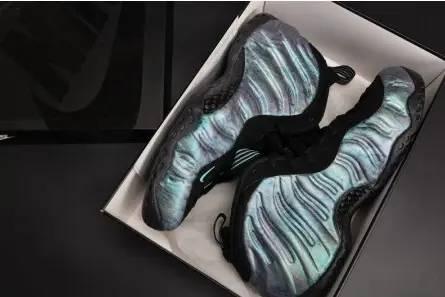 Lightweight 6999 Nike Air Foamposite One PRM "Abalone" Black Aurora Green mens 575420-009 