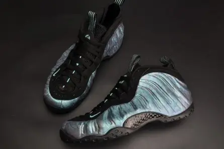 Lightweight 6999 Nike Air Foamposite One PRM "Abalone" Black Aurora Green mens 575420-009 